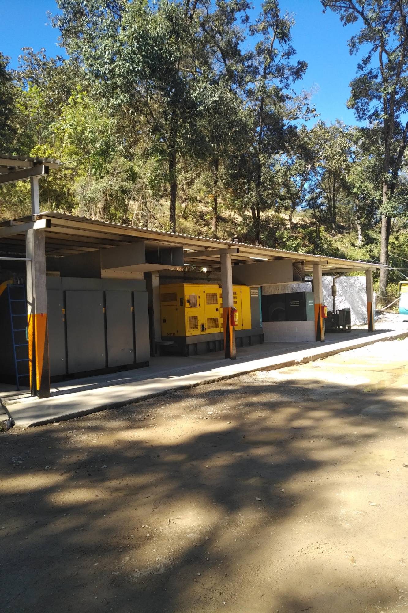 Compressors in the generator and compressor area